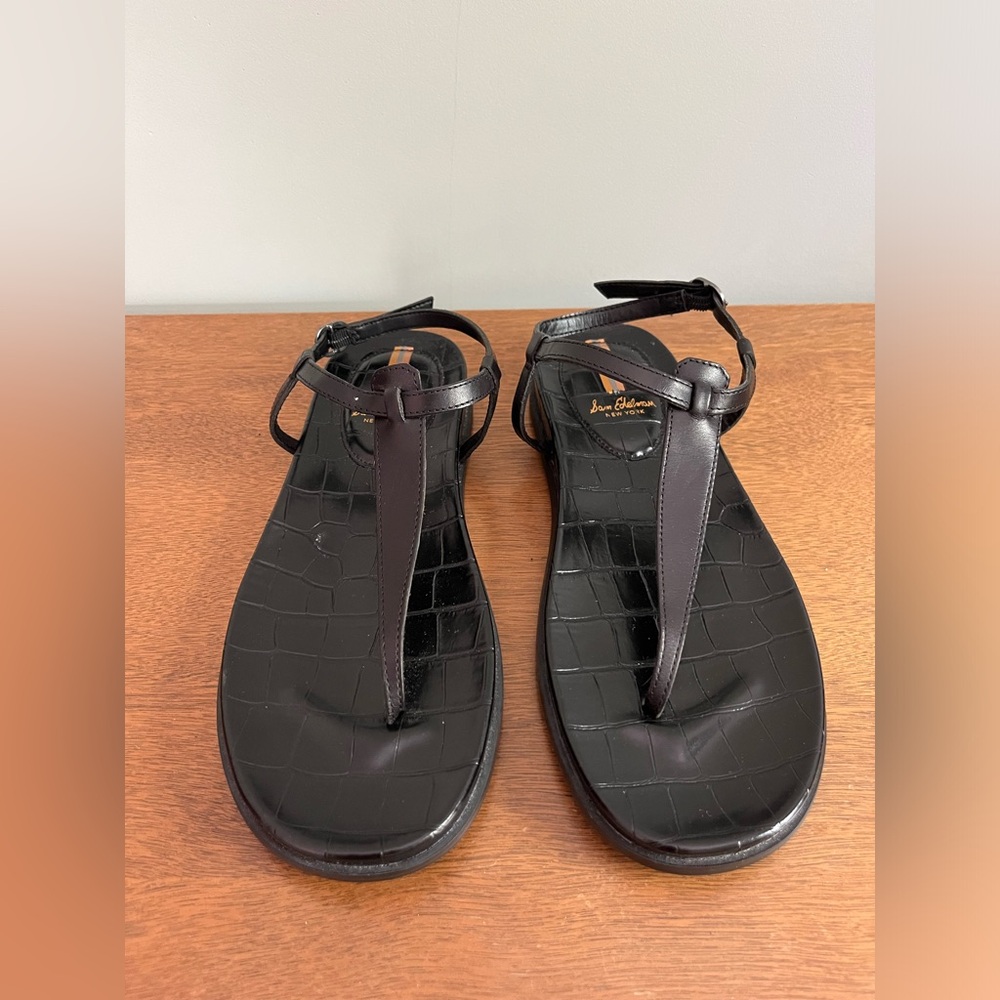 sam edelman t strap leather sandals NWOB - Picture 2 of 7